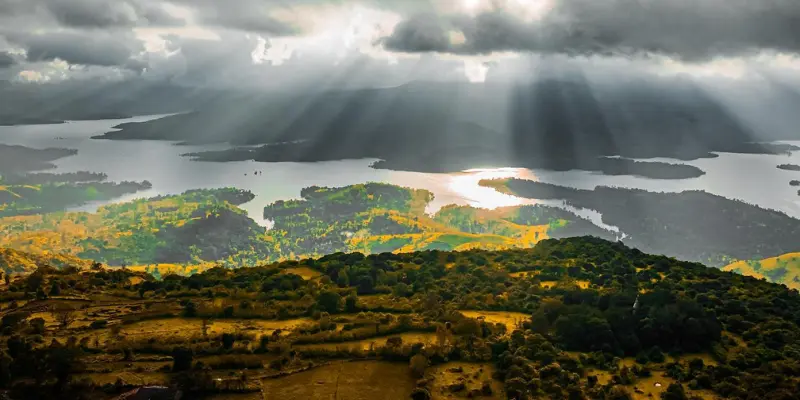 View of Koyna Backwaters Dhebewadi