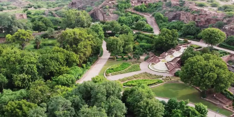 View of Balsamand Palace