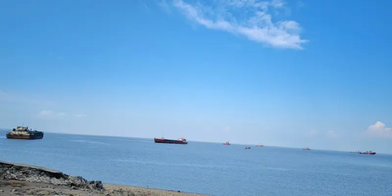 View of Ghogha Beach