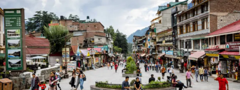Mall Road in Manali
