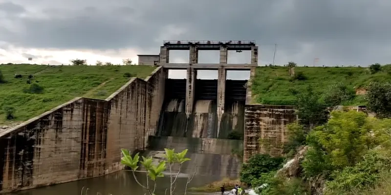 View of Mallanna gandi waterfall