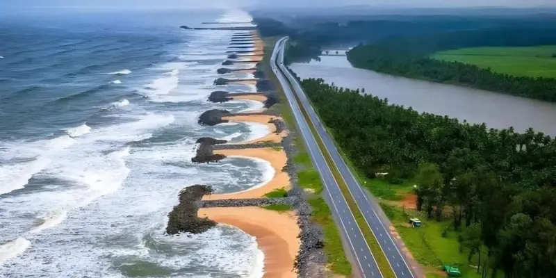 View of Maravanthe Beach
