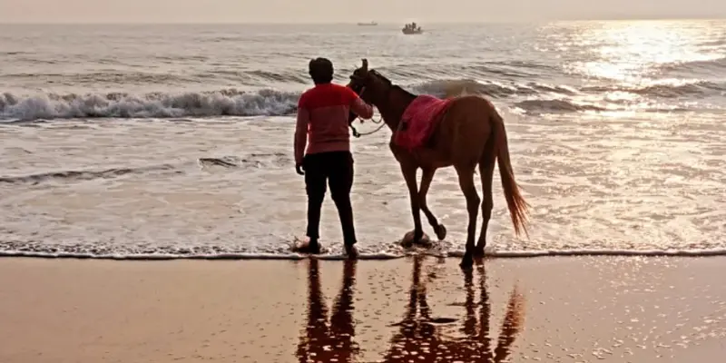 View of Nagapattinam beach