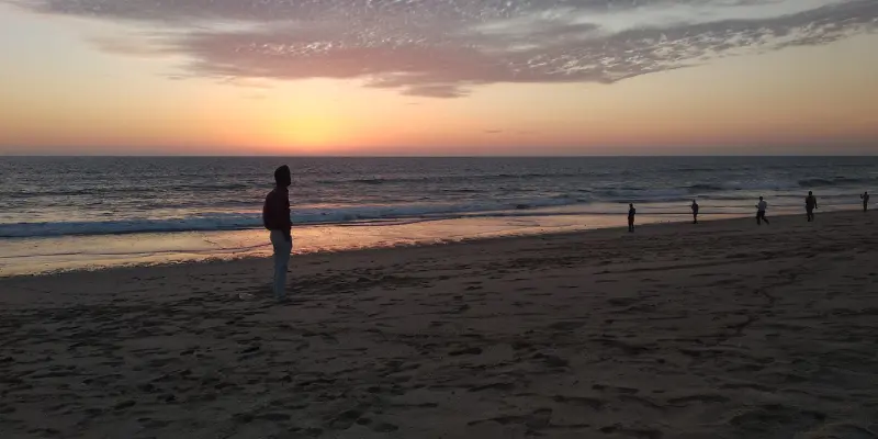 View of Okha Mandhi Beach