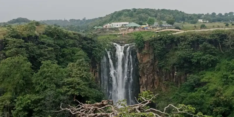 View of Patalpani waterfalls