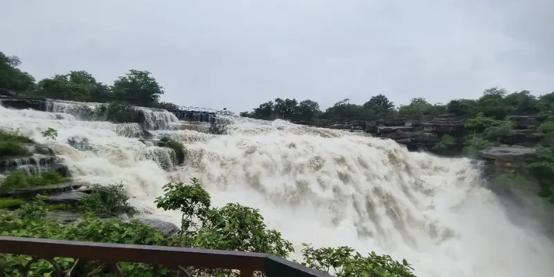 View of Rajdari waterfall
