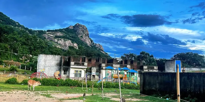 View of Trikut Pahar