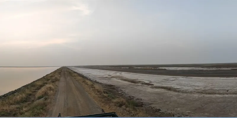 View of Velavadar Wetland at Sunset